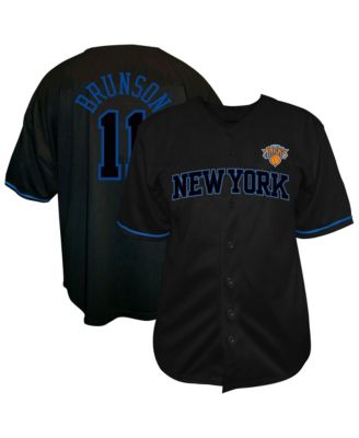 Men's Jalen Brunson Black New York Knicks Big Tall Name Number Fashion Jersey