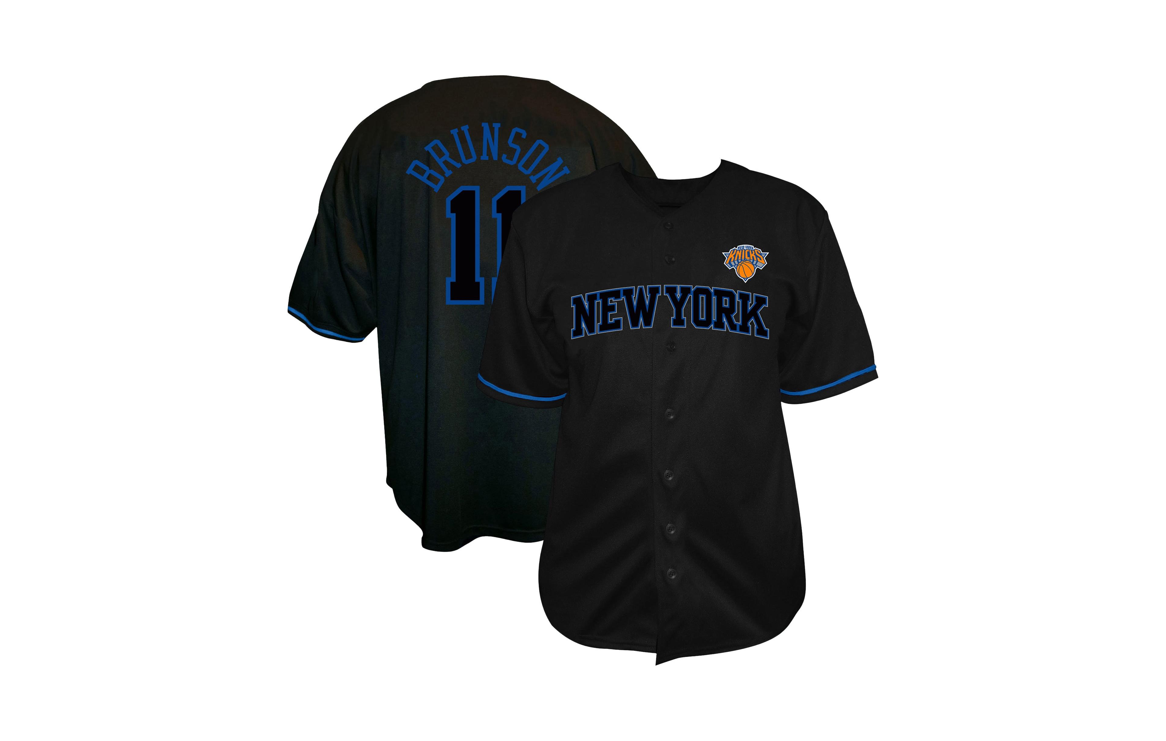 Fanatics Men's Jalen Brunson Black New York Knicks Big Tall Name Number Fashion Jersey