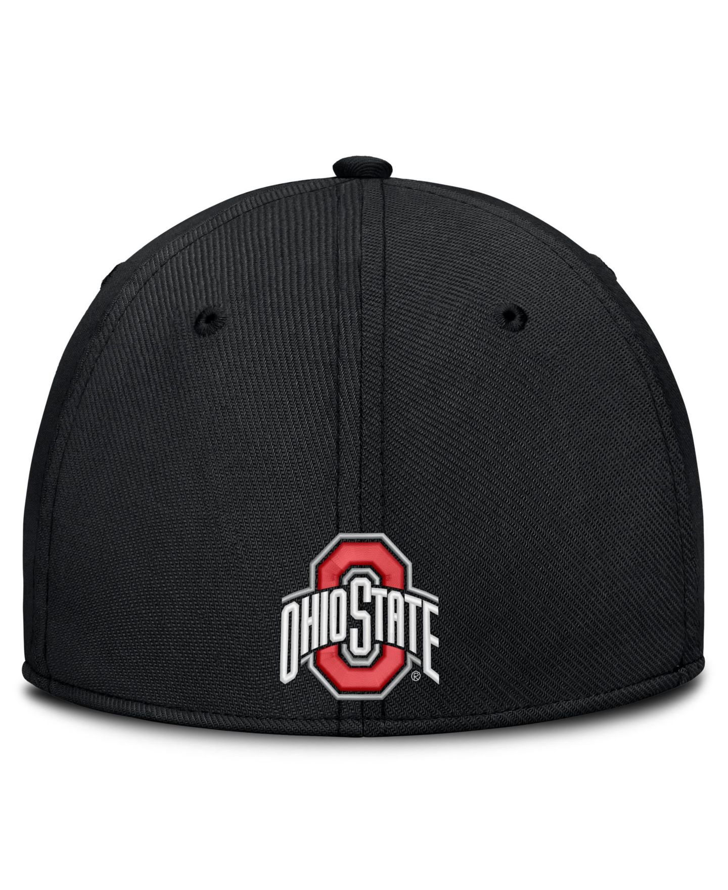 Мужской головной убор Nike Black Ohio State Buckeyes Letter Rise Swoosh Flex Dri-FIT Hat — фото 3