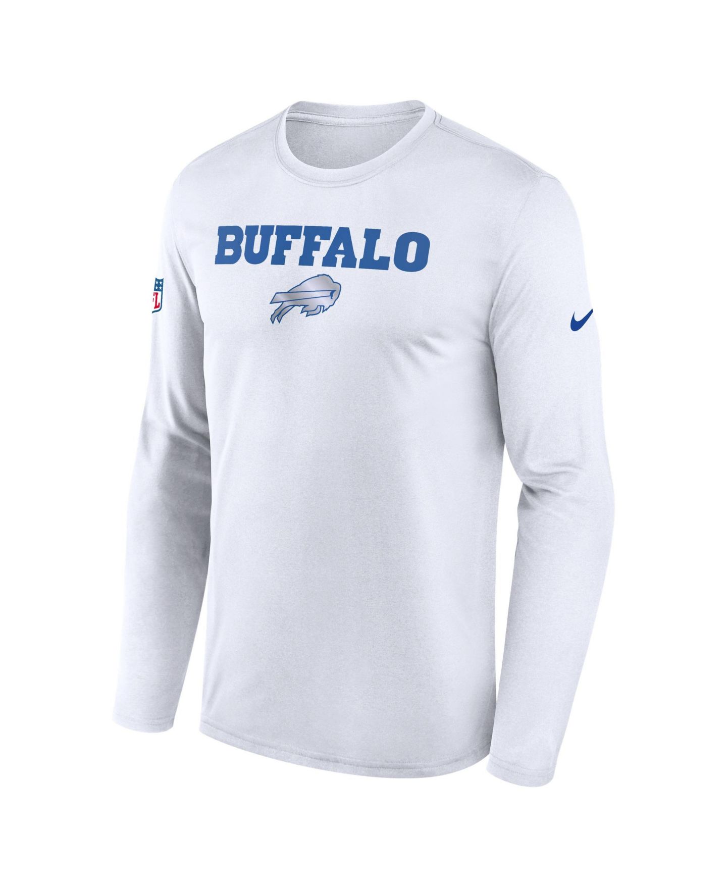 Мужская футболка Nike White Buffalo Bills Rivalries Collection Sideline Legend Long-Sleeve — фото 6