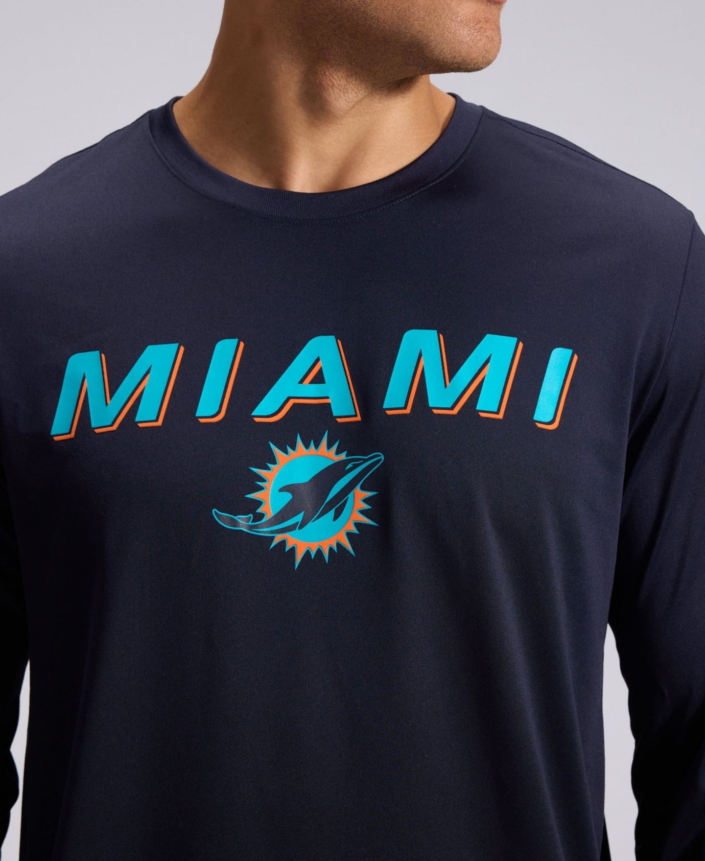 Мужская футболка Nike Navy Miami Dolphins Rivalries Collection Sideline Legend Long-Sleeve — фото 8