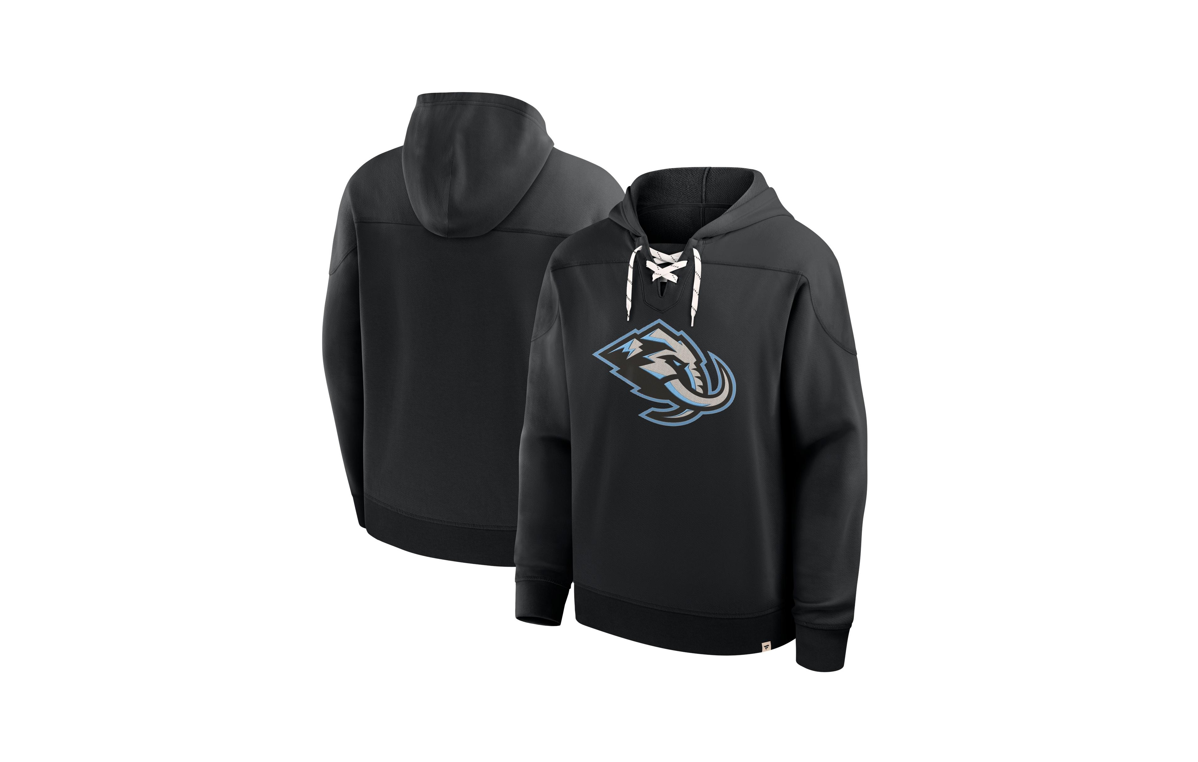 Fanatics Men's Black Utah Mammoth Fleece French Terry Pullover Hoodie