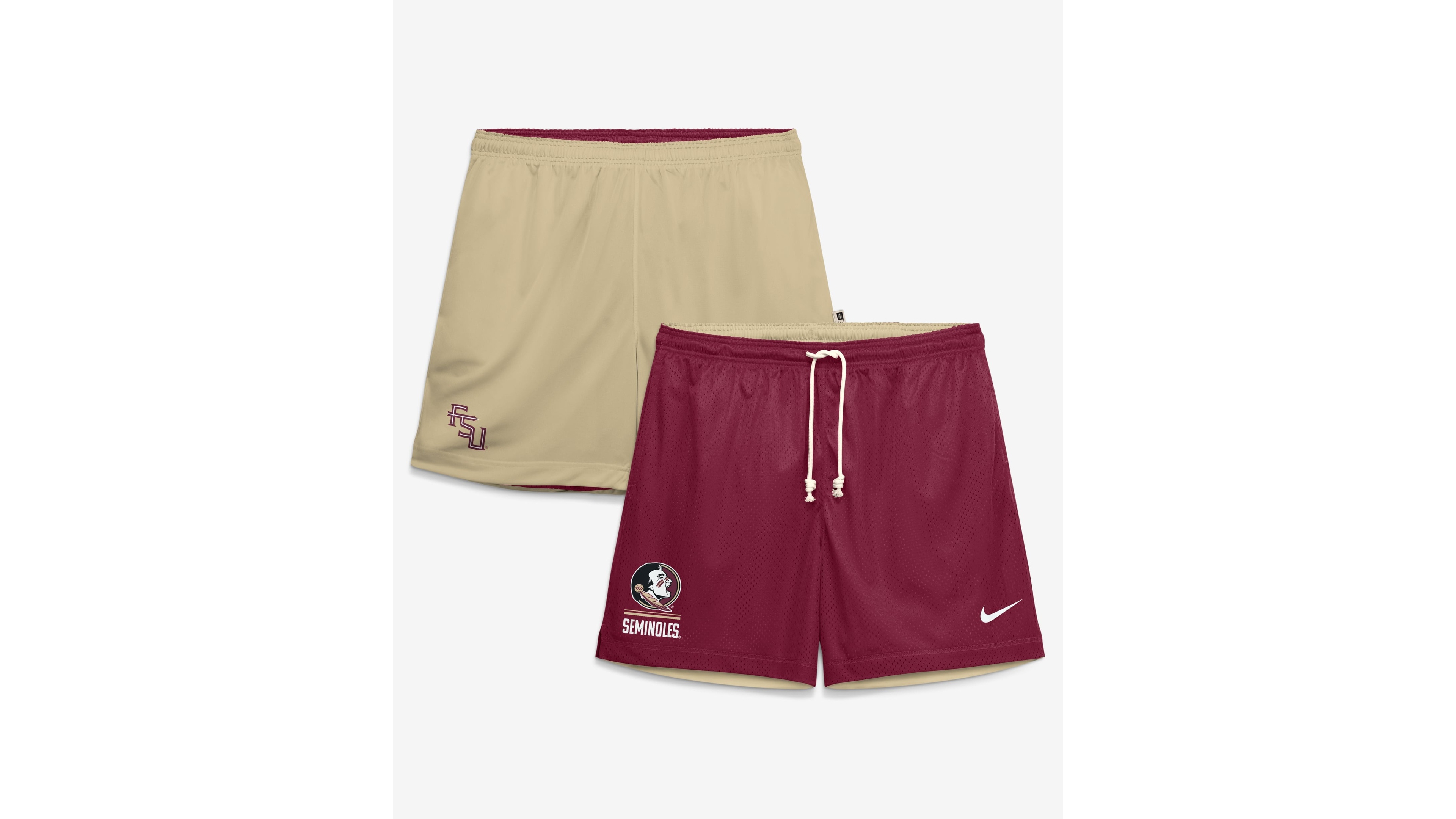 Nike Men's Garnet/Gold Florida State Seminoles Courtside Reversible Dri-fit Shorts