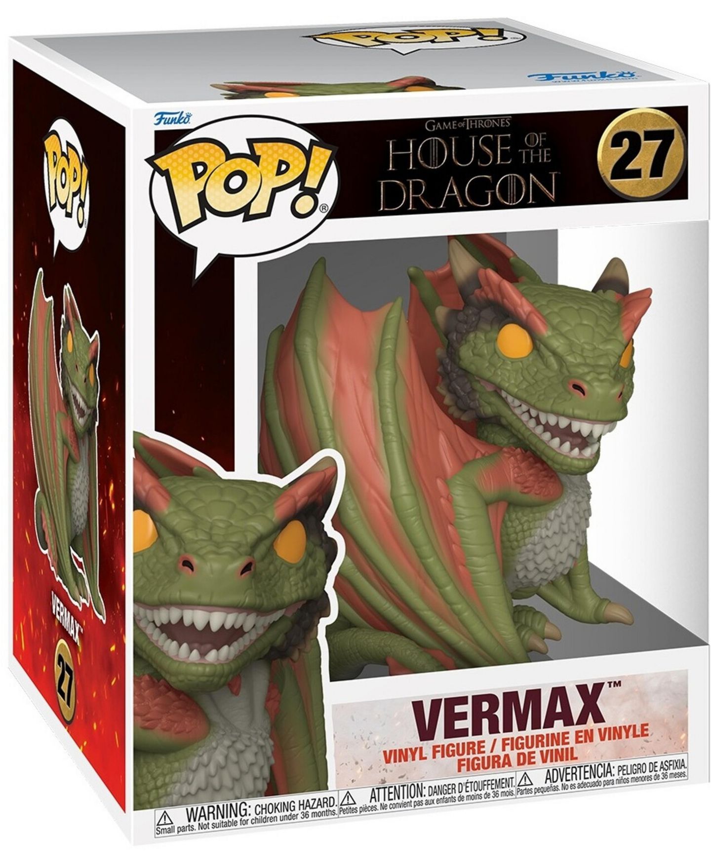 Фигурка Funko Pop! House of the Dragon Vermax 5.55" Vinyl, от 3 лет, цвет: Разноцветный — фото 2