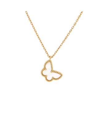Pre-Owned Van Cleef and Arpels Sweet Alhambra Butterfly Pendant Necklace