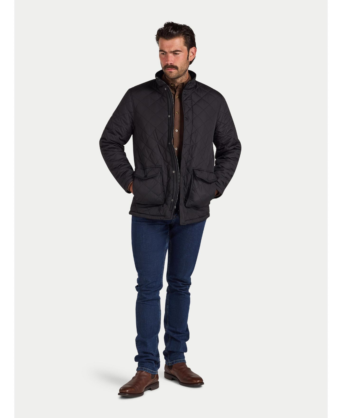 Мужская куртка Raging Bull Quilted Relaxed-Fit, цвет: Чёрный — фото 5