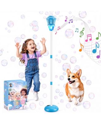Street Lamp Bubble Machine Adjustable Height 20-47" Rechargeable with Lights and Music, Ages 3+