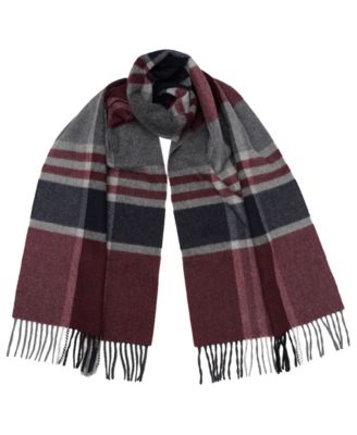 Visconti Wool-Cashmere-Blend Plaid Fringe Scarf