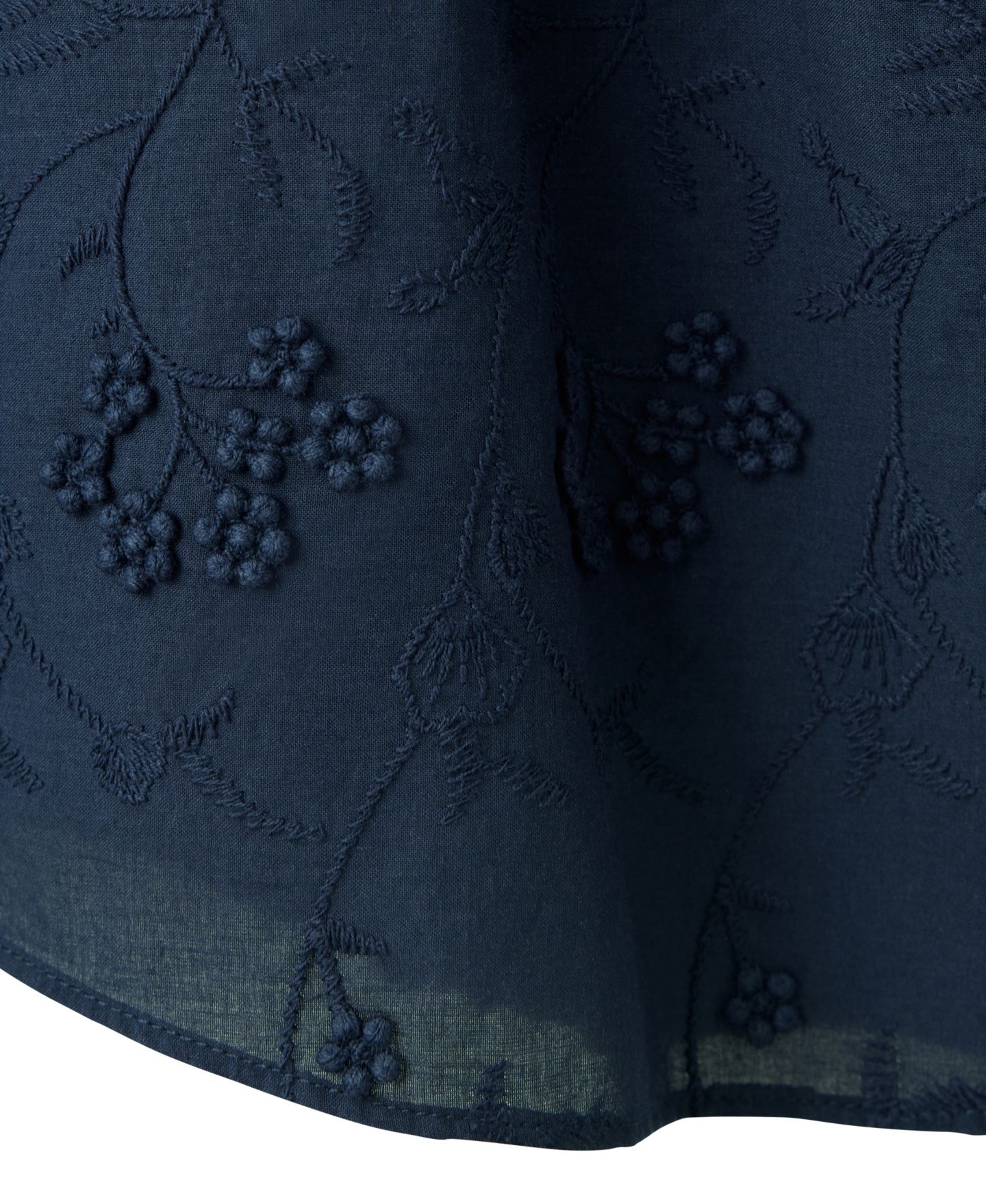 Женская блузка Mango Ruffle-Detail Embroidered, цвет: Тёмно-синий — фото 7