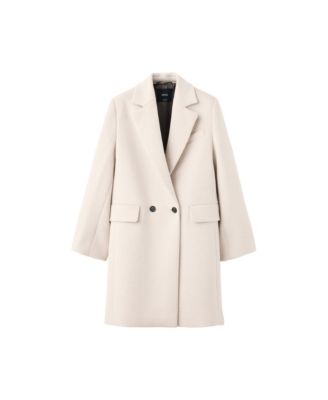 Women's Double-Breasted Wool-Blend Midi-Length Coat