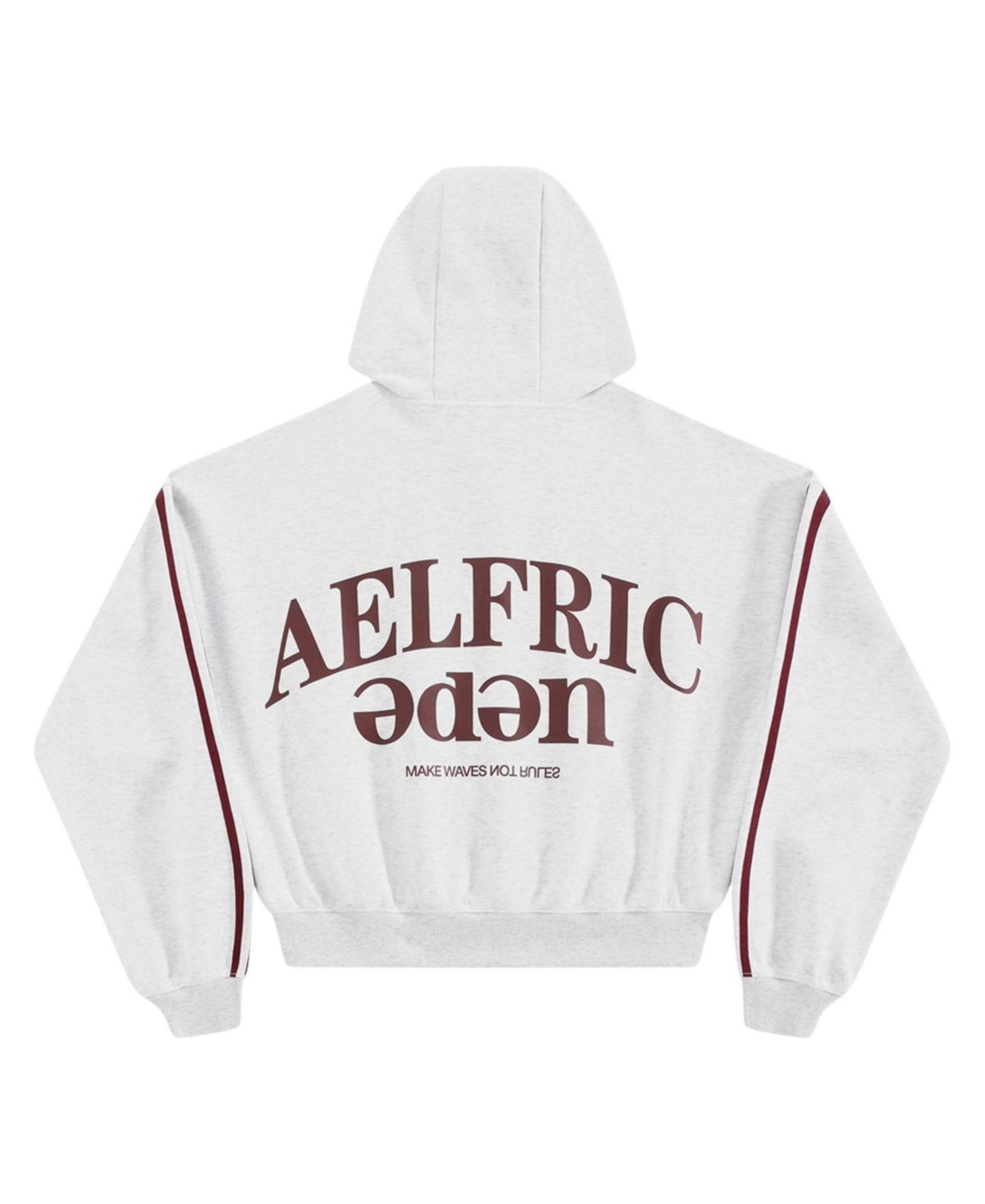Женское худи AELFRIC EDEN Vintage Varsity Heart Oversized Stripe, цвет: Серый — фото 4