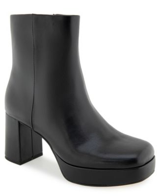 Women's Klooney Platform Square Toe Faux Leather Booties