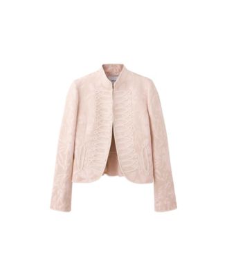 Women's Jacquard Fitted Jacket with Frog Closures