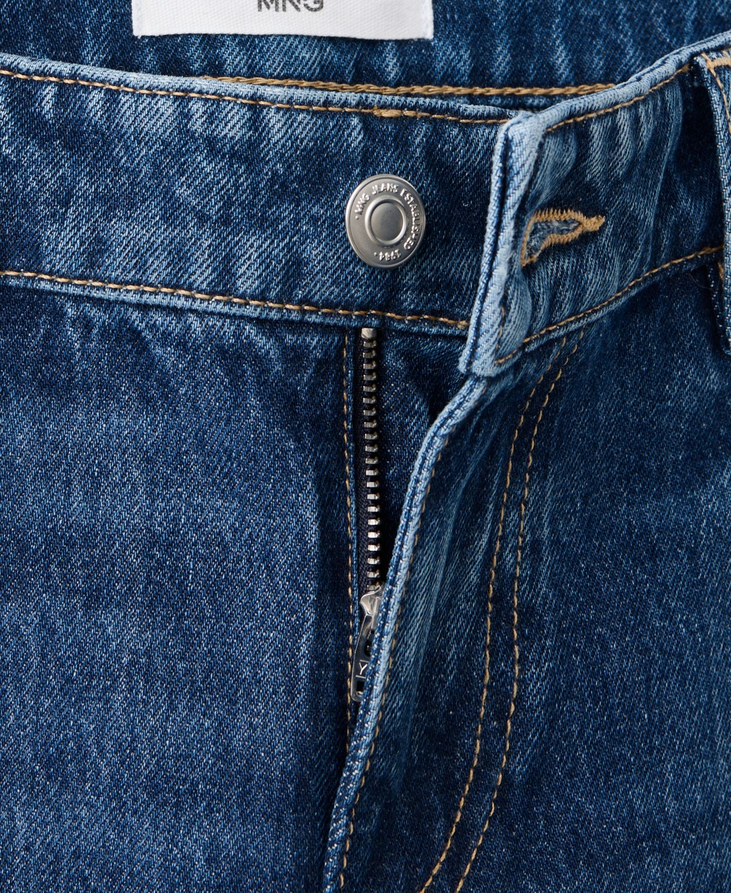 Женские джинсы Mango Low-Rise Slim Denim, цвет: Тёмный синий — фото 6