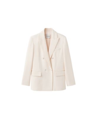 Women's Double-Breasted Notched-Lapel Blazer