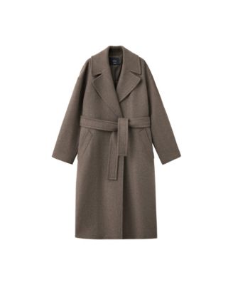 Women's Belted Manteco Wool-Blend Long Coat