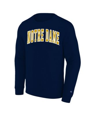 Men's Navy Notre Dame Fighting Irish Arch Applique Big Tall Sweatshirt