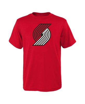 Big Boys' and Girls' Red Portland Trail Blazers Primary Logo T-Shirt