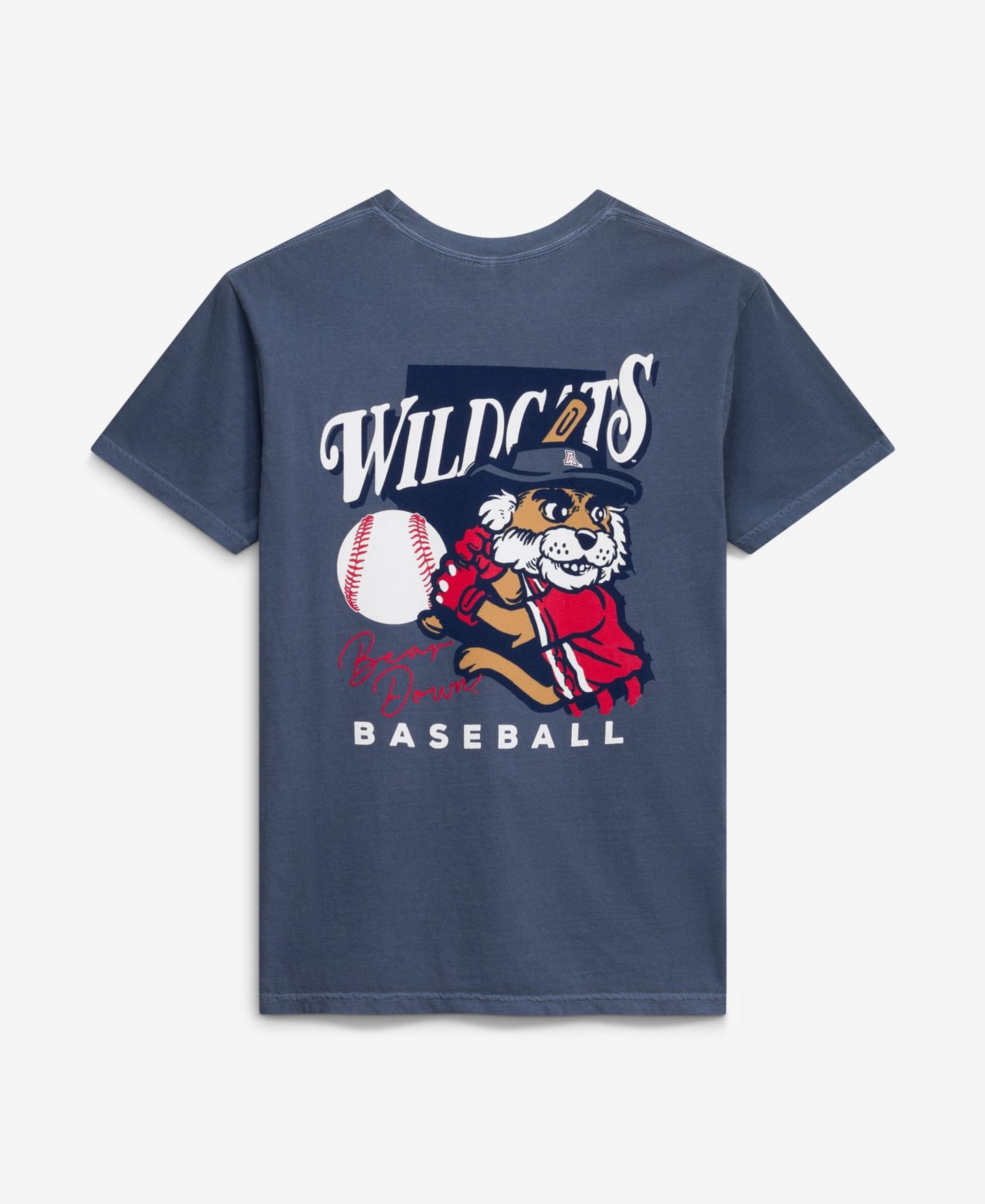 Мужская футболка Image One Navy Arizona Wildcats Drawn Mascot Baseball — фото 3