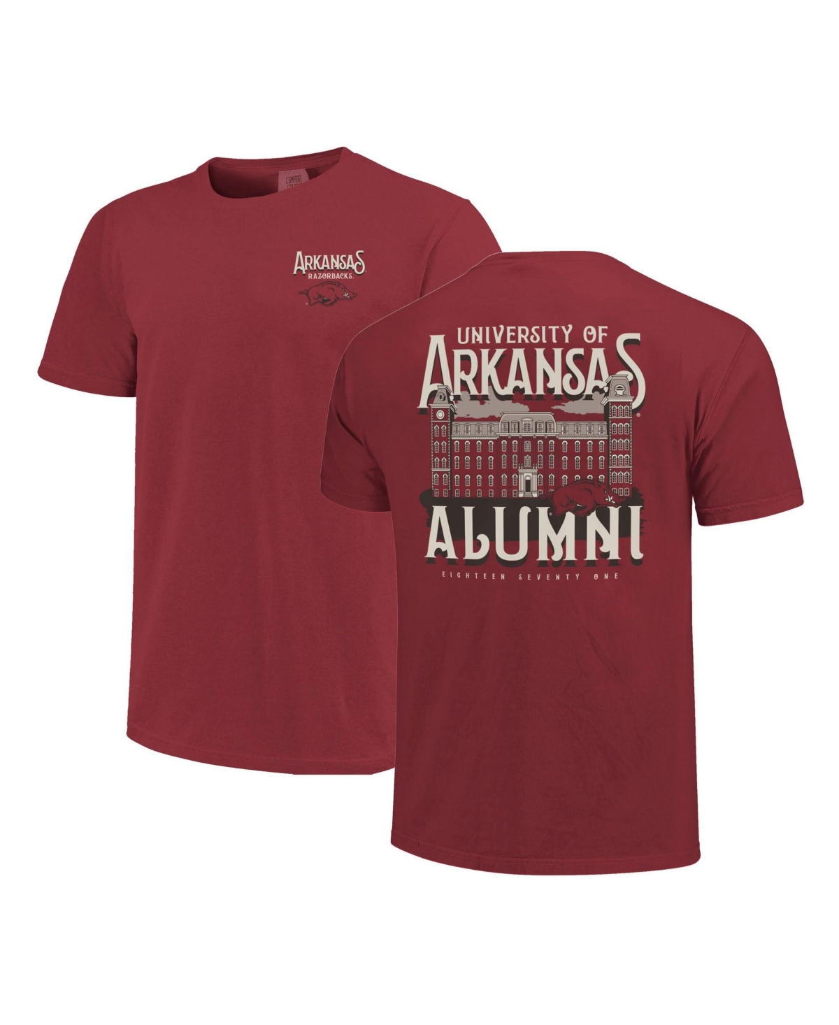 Image One Women's Cardinal Arkansas Razorbacks Comfort Colors Campus Alumni T-Shirt - Cardinal