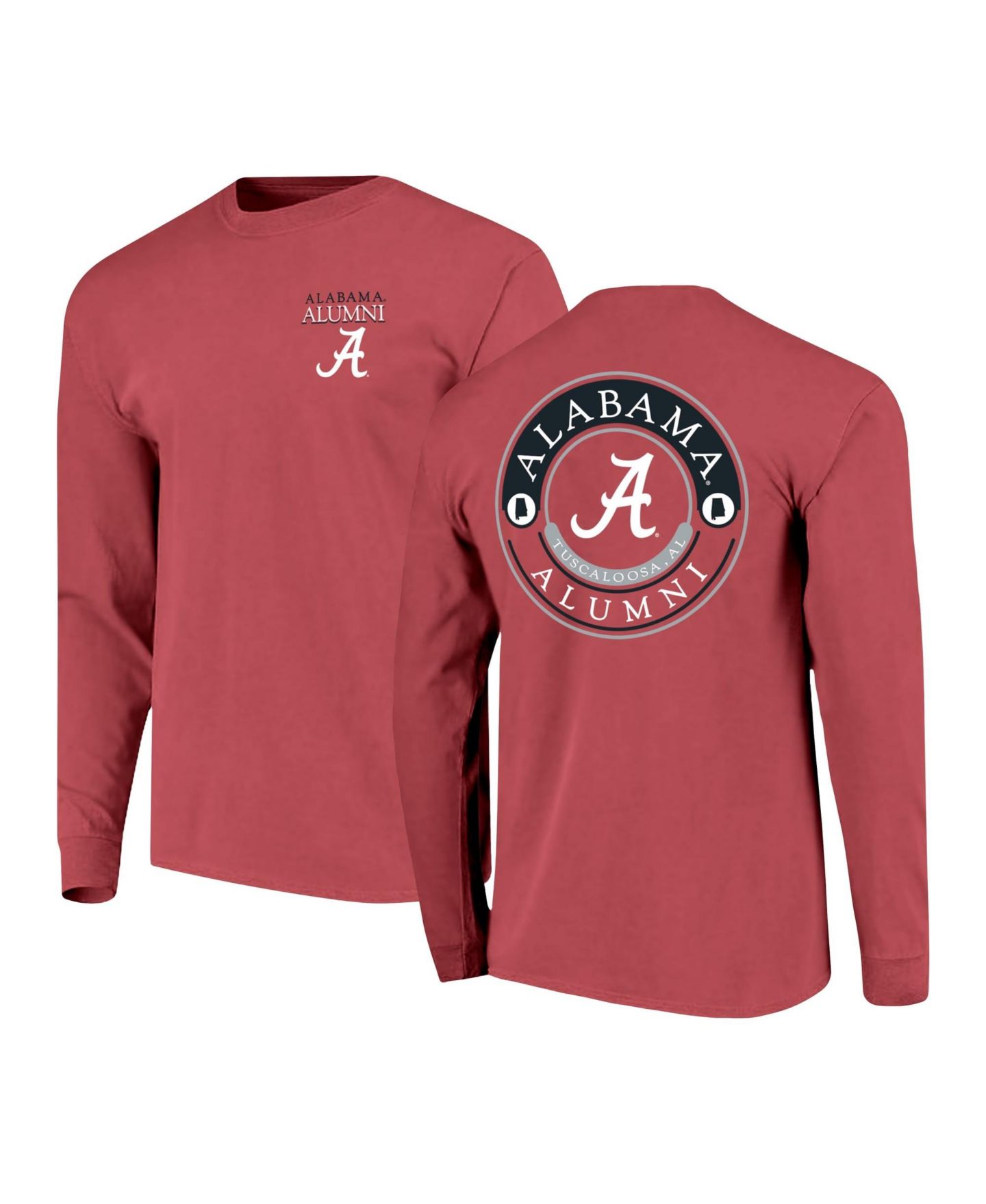 Мужская футболка Image One Crimson Alabama Crimson Tide Circle Seal Alumni Long-Sleeve — фото 1
