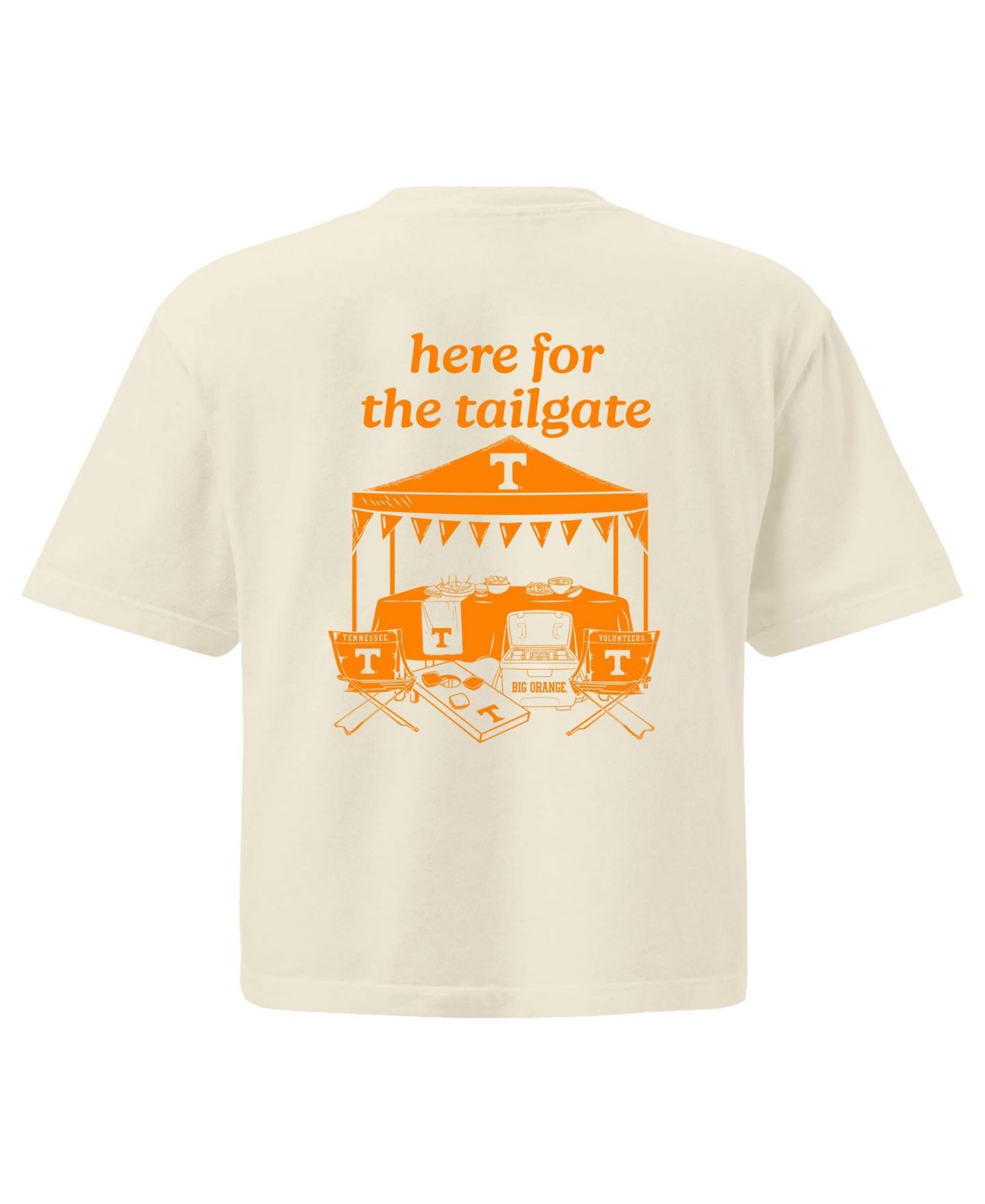 Женская футболка Comfort Colors Cream Tennessee Volunteers Here For The Tailgate Cropped — фото 3
