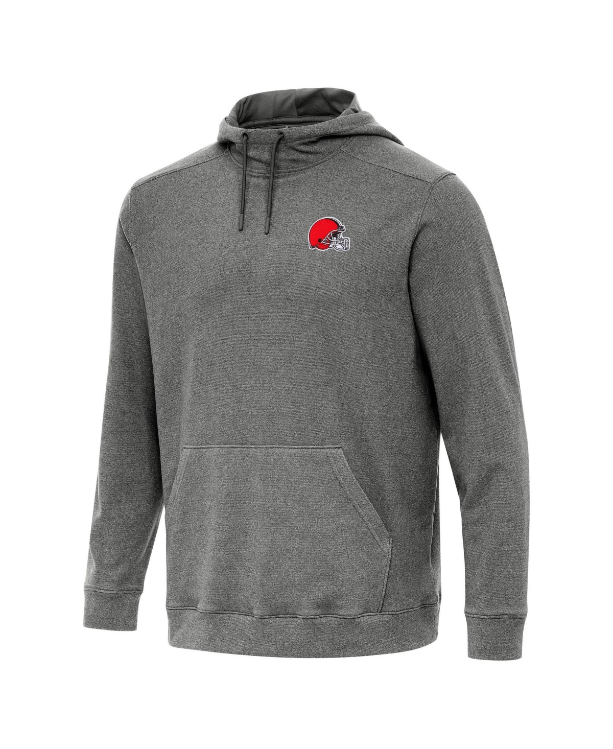 Antigua Men's Heather Black Cleveland Browns Cloud Pullover Hoodie - Charcoal