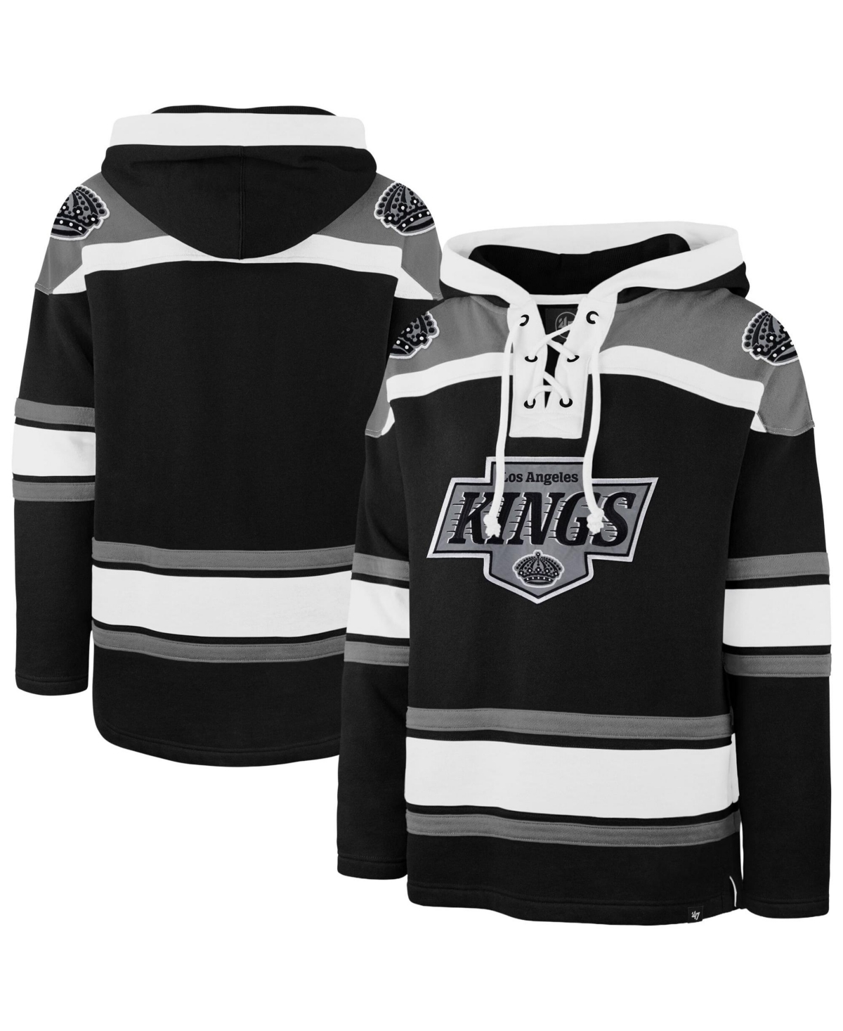 '47 Brand Men's Black Los Angeles Kings Superior Lacer Hoodie - Black