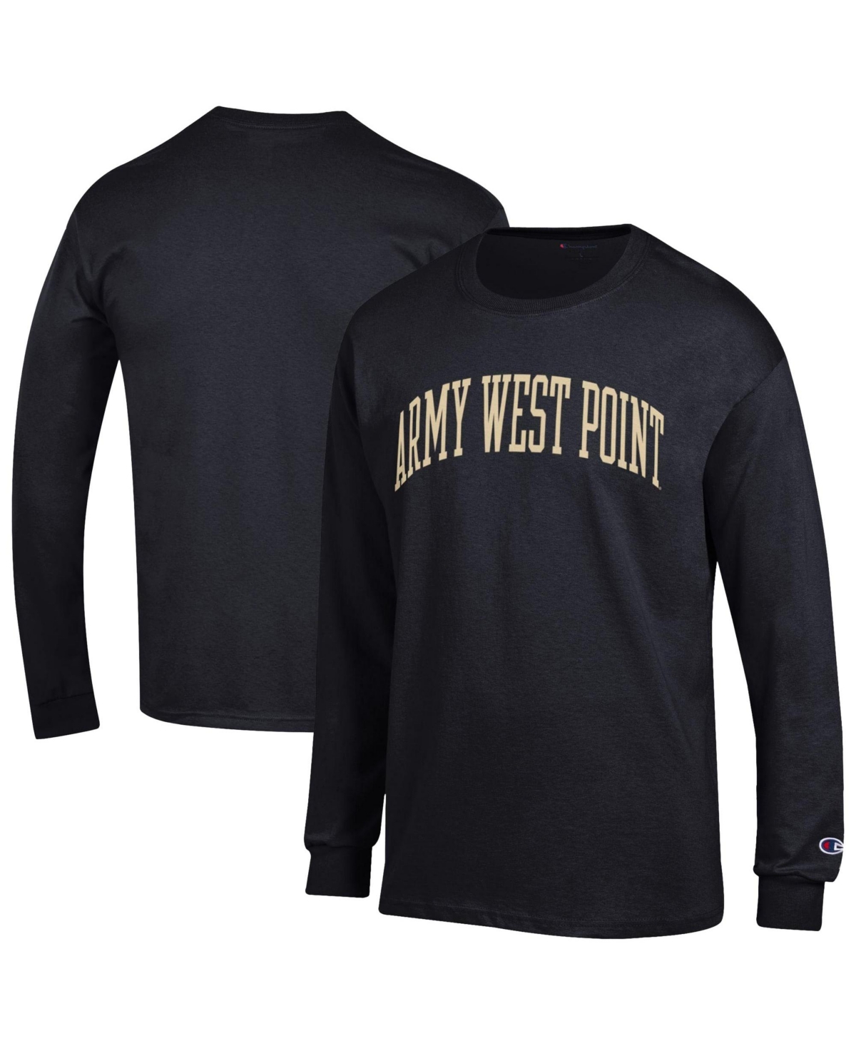 Champion Men's Black Army Black Knights Basic Arch Long-Sleeve T-Shirt - Black