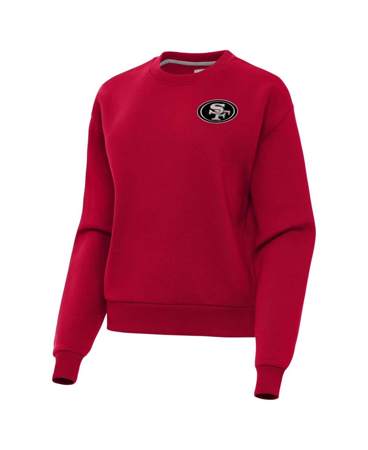 Antigua Women's Scarlet San Francisco 49ers Victory Pullover Sweatshirt - Scarlet