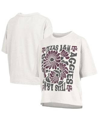 Women's White Texas A M Aggies Elena Oversized Slub T-Shirt