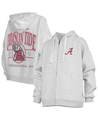 Women's Heather Gray Alabama Crimson Tide Janise Full-Zip Hoodie