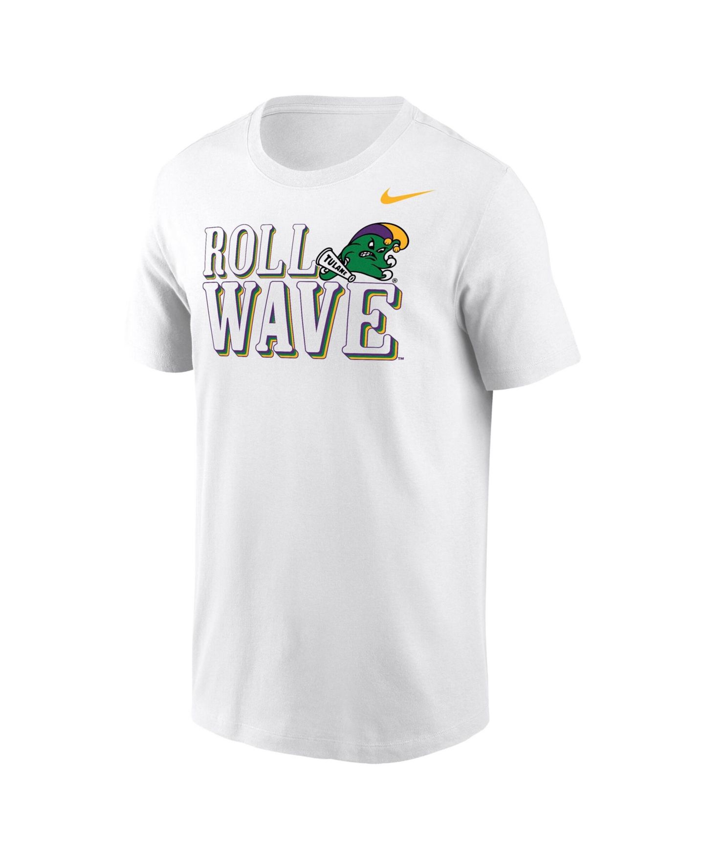 Мужская футболка Nike White Tulane Green Wave Roll Wave Dri-FIT — фото 2