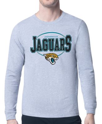 Men's Heather Gray Jacksonville Jaguars Team Track Graphic Long-Sleeve T-Shirt