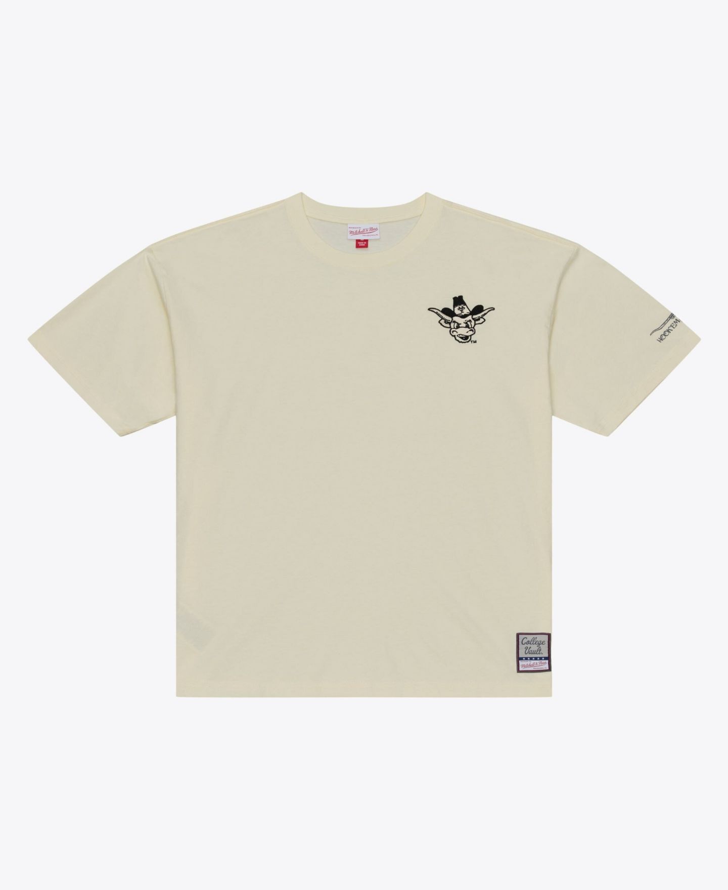 Мужская футболка Mitchell & Ness Cream Texas Longhorns Oversized Heritage Hue — фото 1