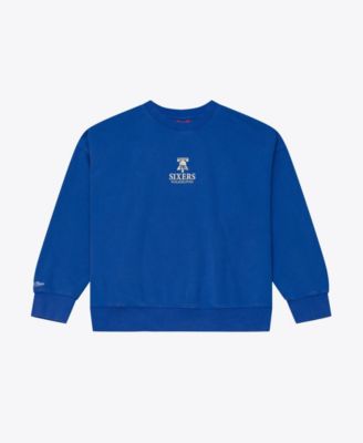 Women's Royal Philadelphia 76ers Core Essentials Micro Logo Fleece Sweatshirt