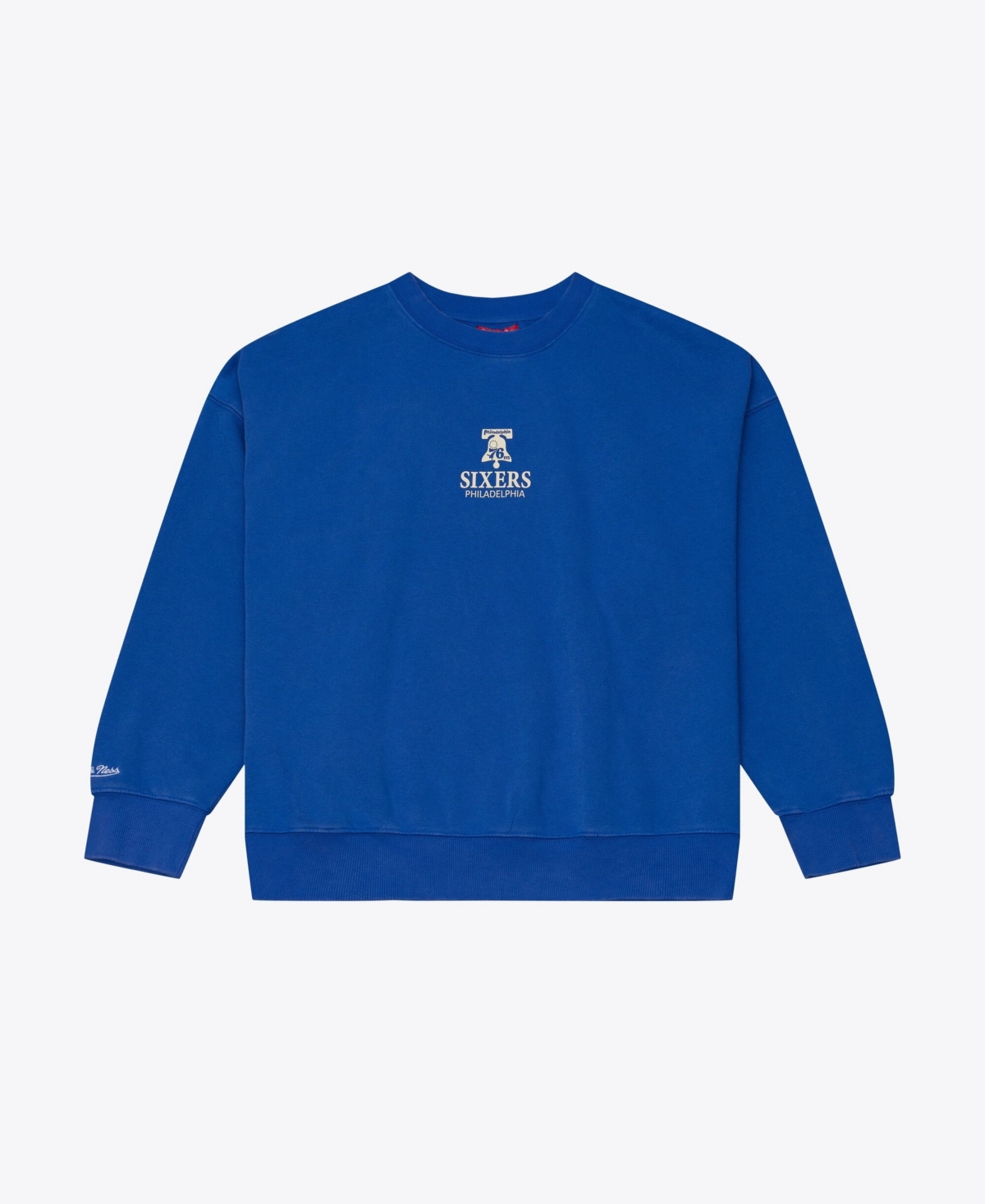 Mitchell & Ness Women's Royal Philadelphia 76ers Core Essentials Micro Logo Fleece Sweatshirt - Royal