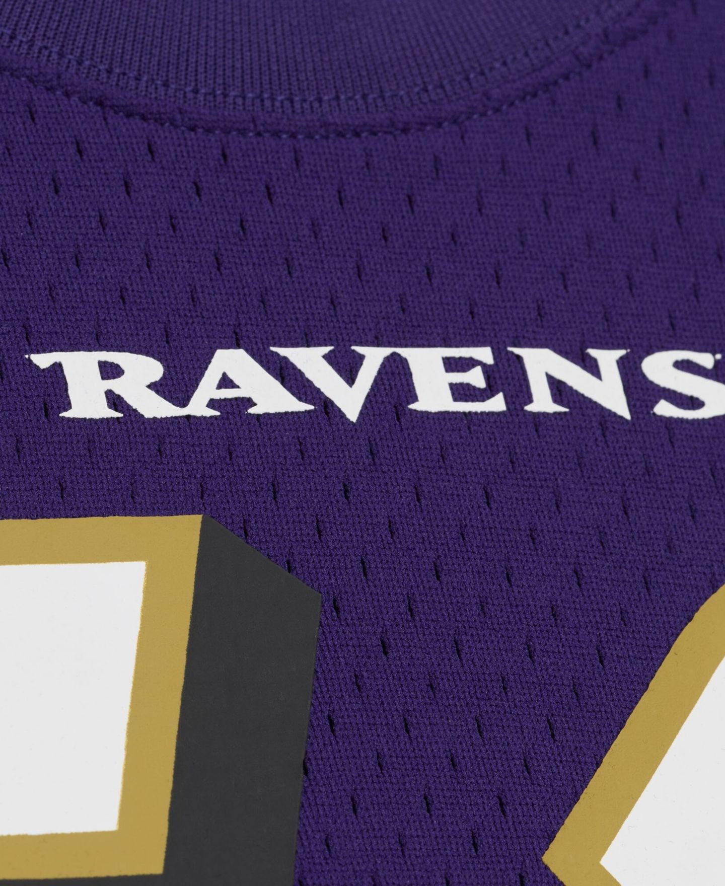 Мужской топ Mitchell & Ness Ray Lewis Purple Baltimore Ravens Retired Player Name & Number Mesh — фото 4