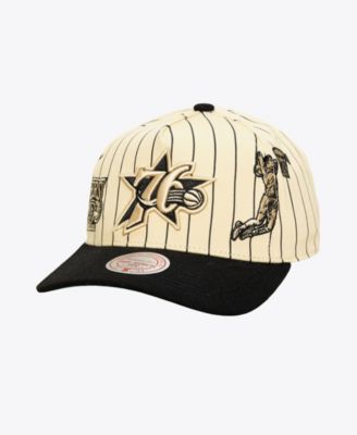Men's Cream Philadelphia 76ers Hardwood Classics Retro Roots Stripe Pro Adjustable Hat