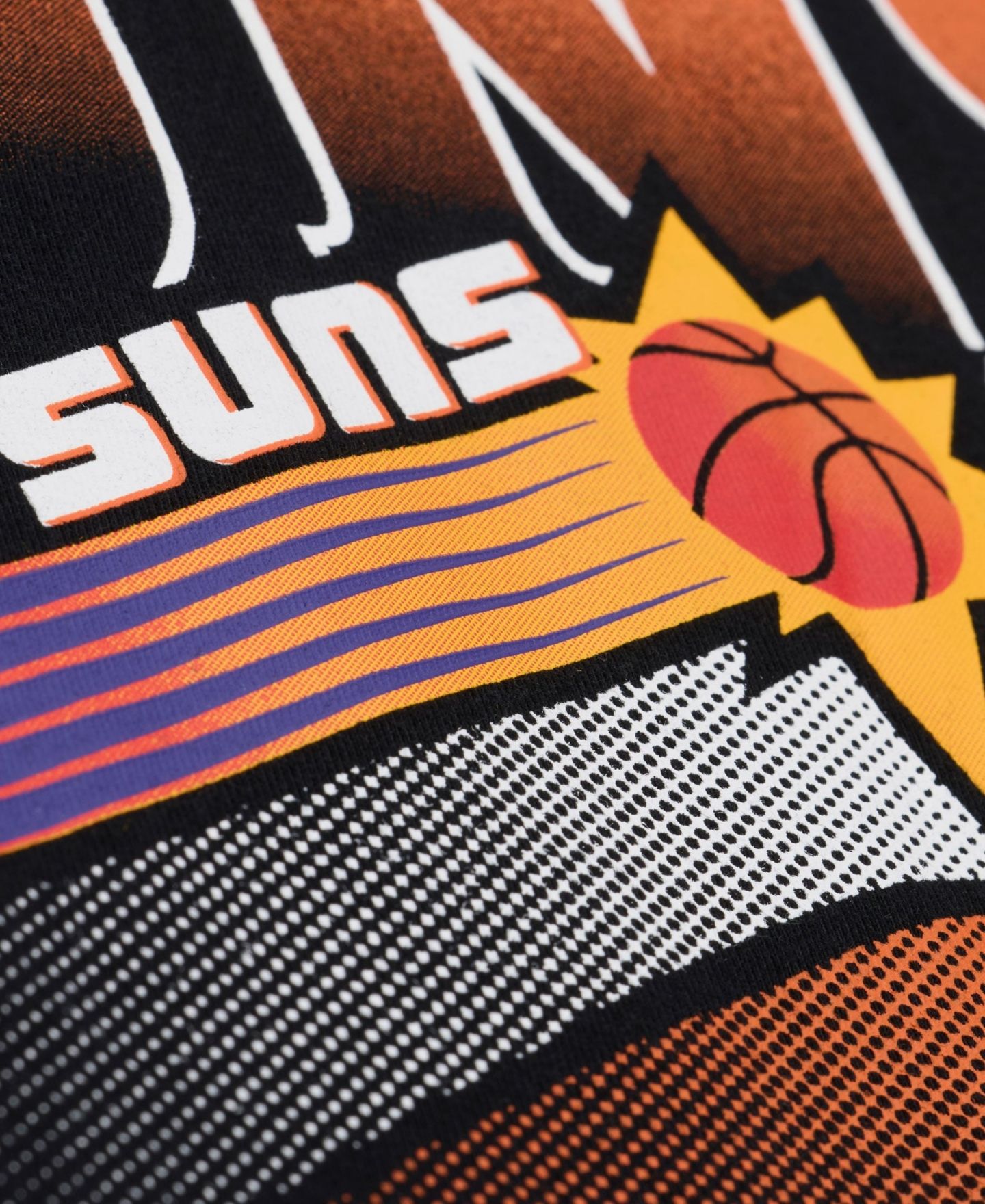 Женская футболка Mitchell & Ness Mitchell Ness Black Phoenix Suns Street Graphic Boxy Crop — фото 4