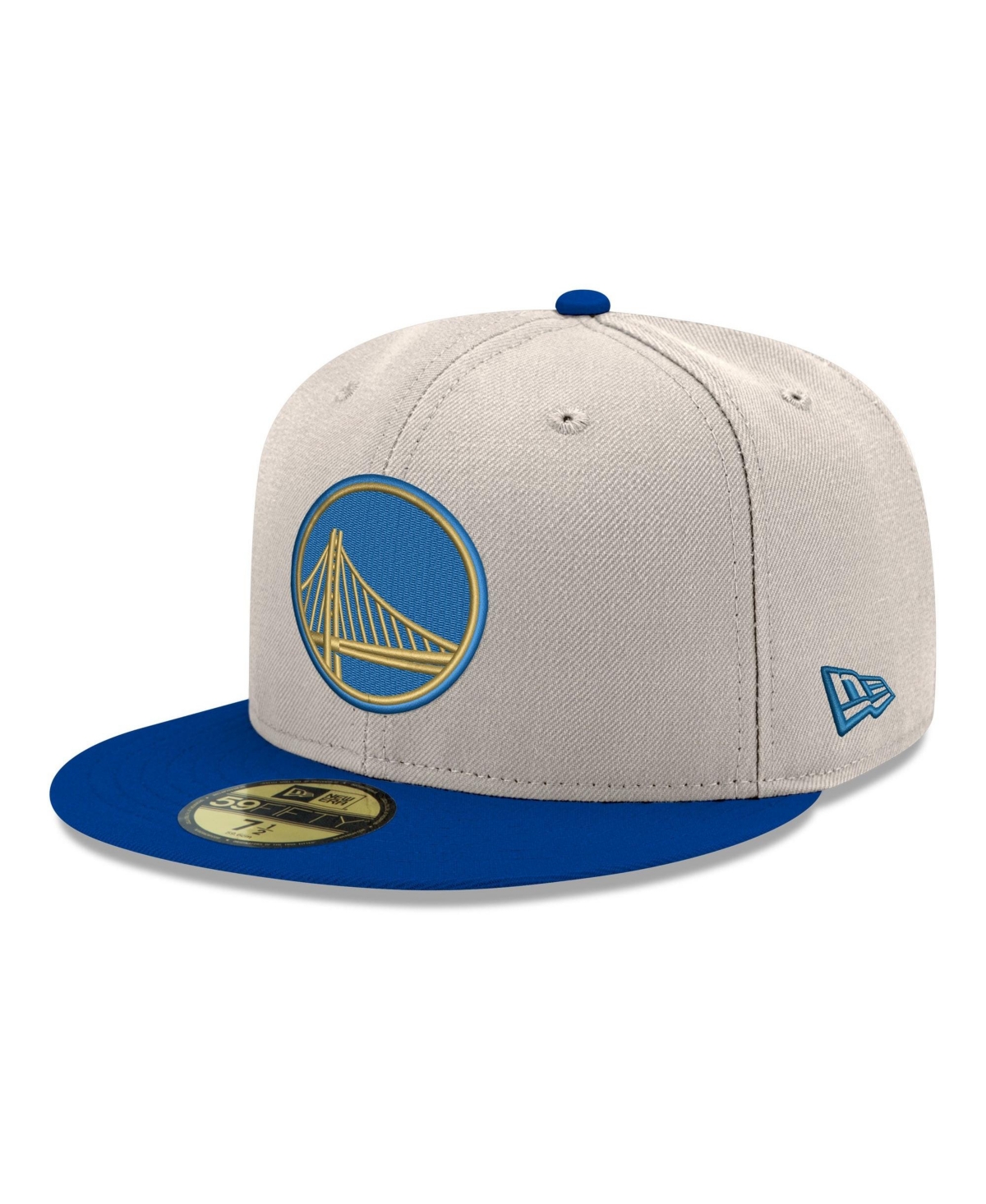 New Era Men's Gray/Royal Golden State Warriors Chrome 59FIFTY Fitted Hat - Gray, Royal