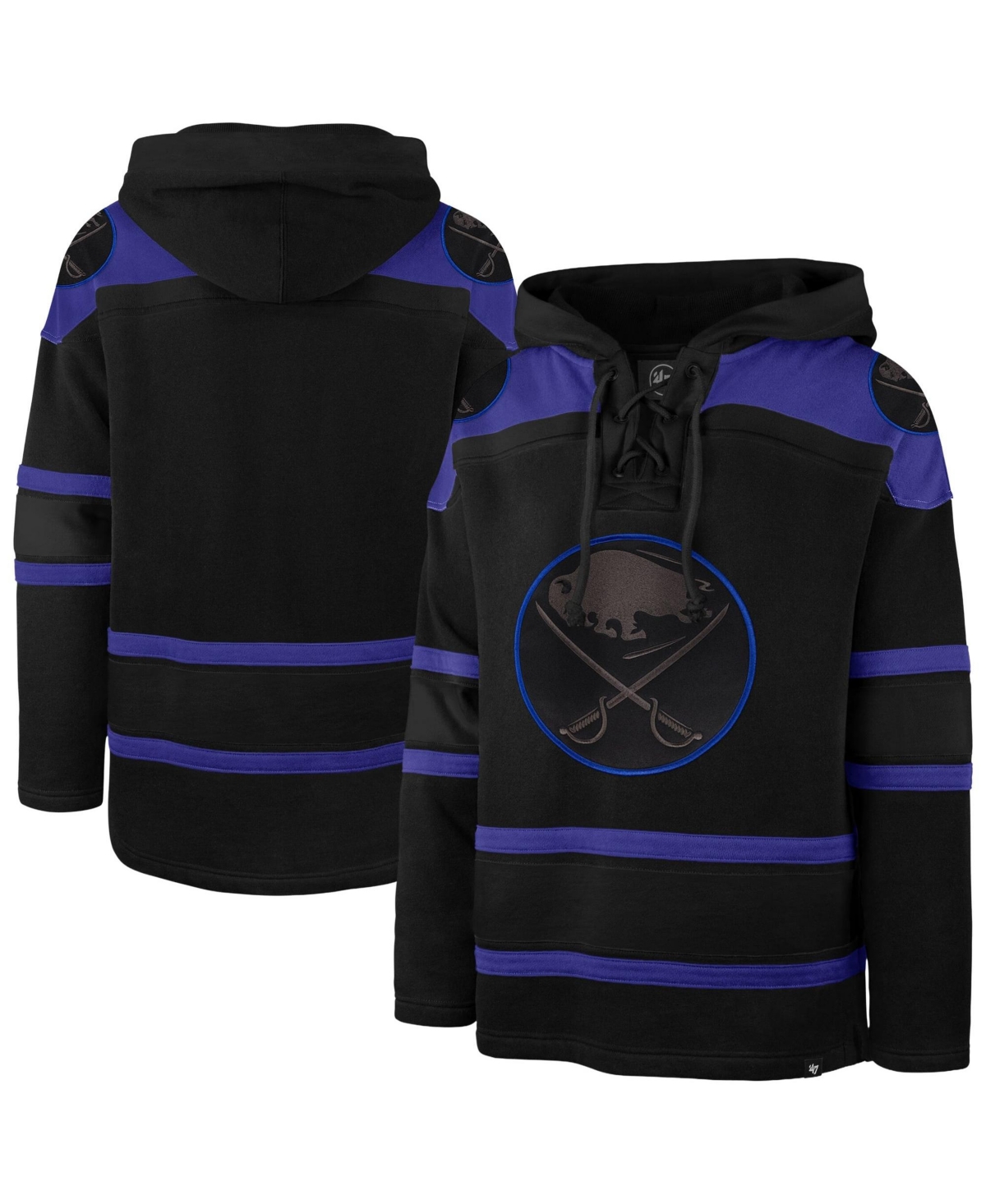 '47 Brand Men's Black Buffalo Sabres Fall Color Pop Lacer Hoodie - Black