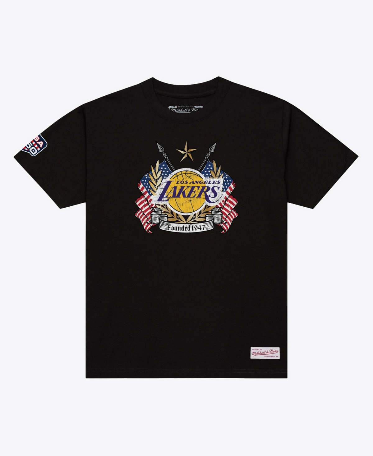 Mitchell & Ness Men's Black Los Angeles Lakers Allegiance T-Shirt - Black
