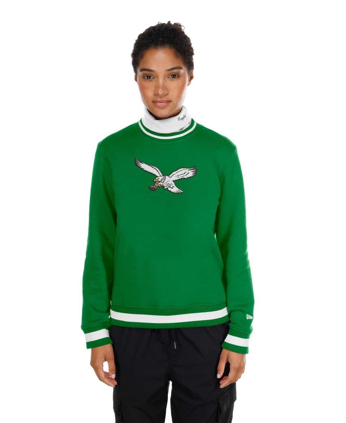 New Era Women's Kelly Green Philadelphia Eagles Sport Classics Turtleneck - Kelly Green