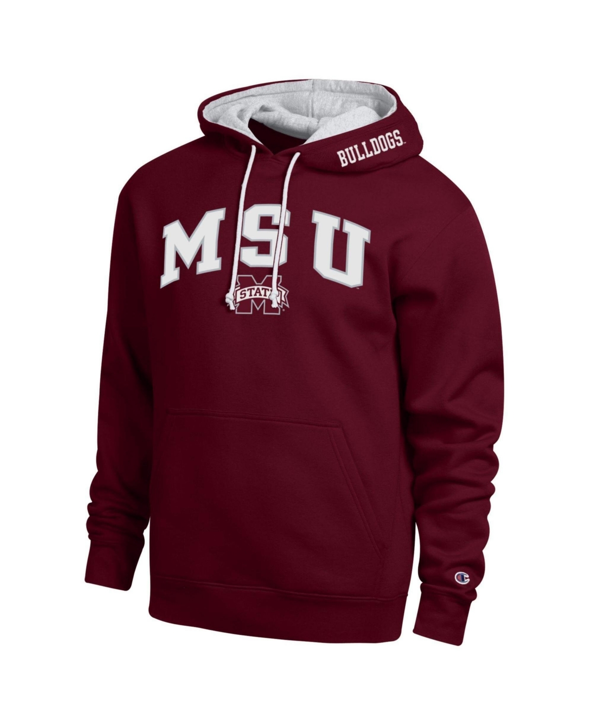 Champion Men's Maroon Mississippi State Bulldogs Arch Tackle Twill Hoodie - Maroon