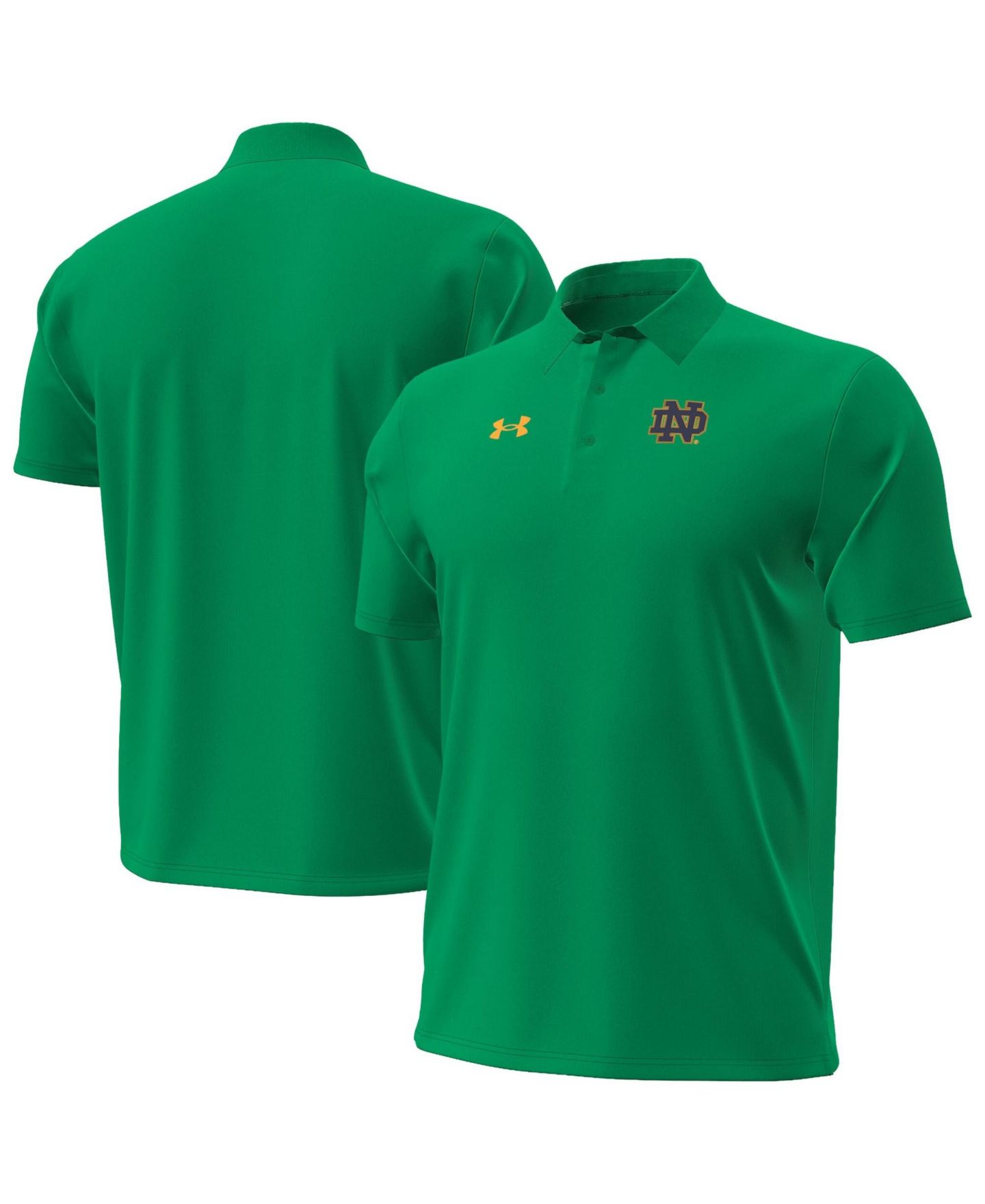 Мужское поло Under Armour Kelly Green Notre Dame Fighting Irish 2026 Sideline ArmourDry Polo — фото 1