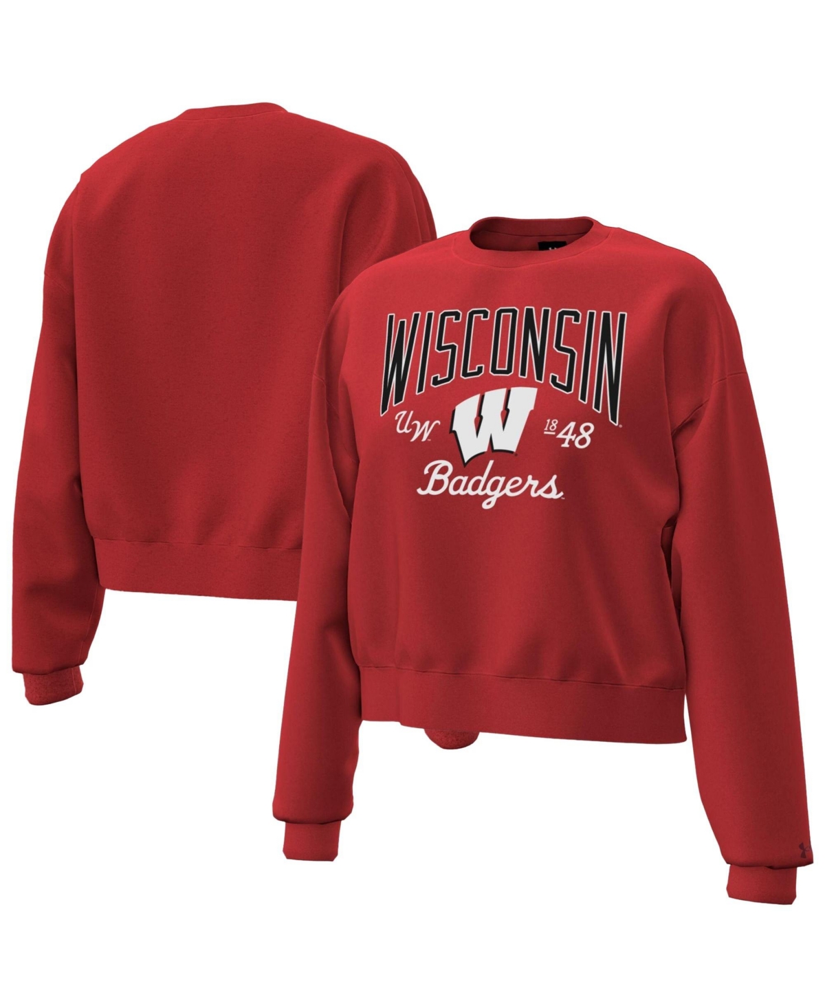 Under Armour Women's Red Wisconsin Badgers Icon Fleece Sweatshirt - Red