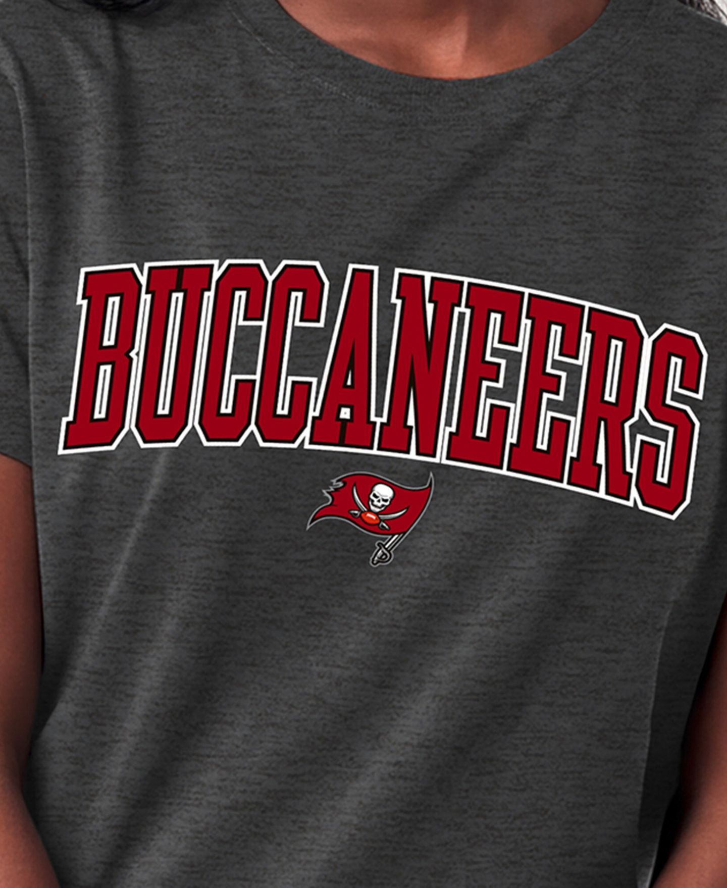 Женская футболка Champion Heather Charcoal Tampa Bay Buccaneers Arched Over Logo — фото 5