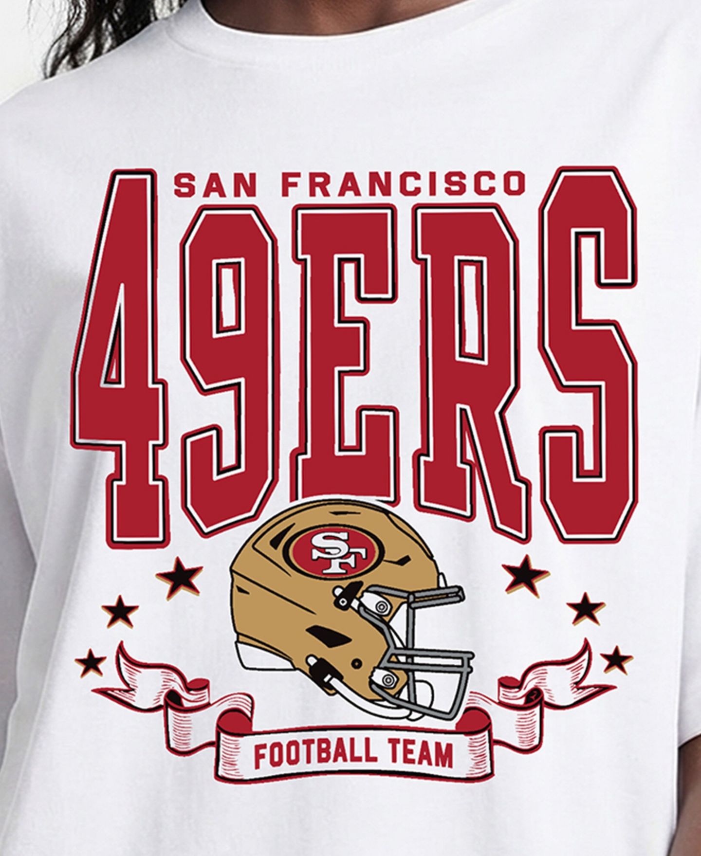 Женская футболка Champion White San Francisco 49ers Oversized — фото 5