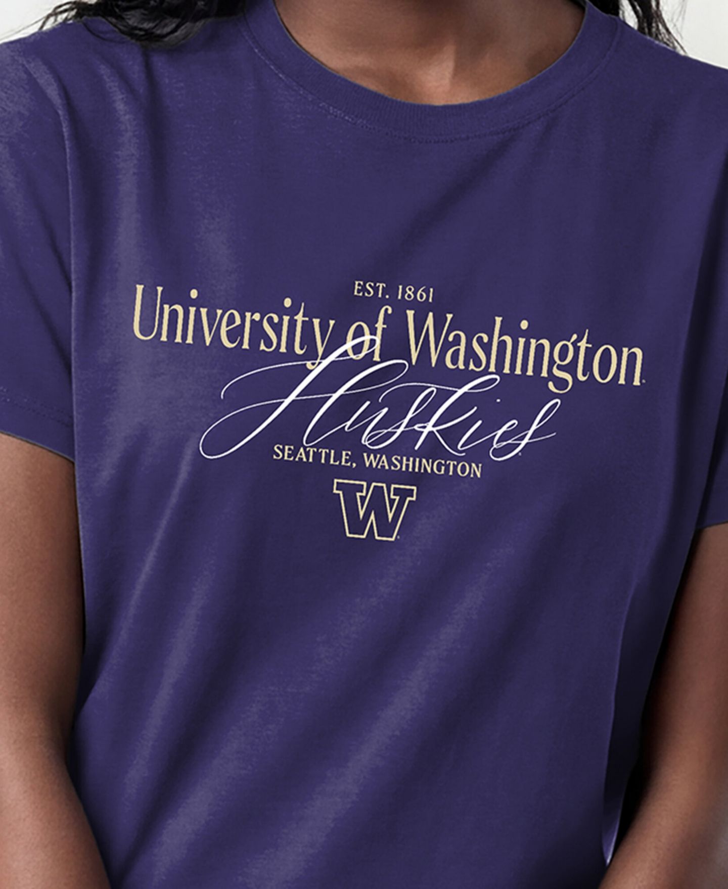 Женская футболка Champion Purple Washington Huskies Lifestyle — фото 5